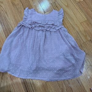 GAP Lilac Ruffled Swiss Dot Girls Dress